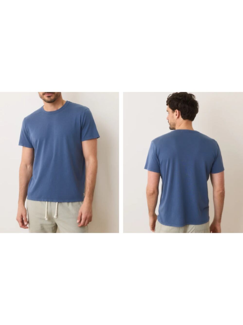 Marine Layer Signature Sea Change Crew Tee Vintage Indigo S